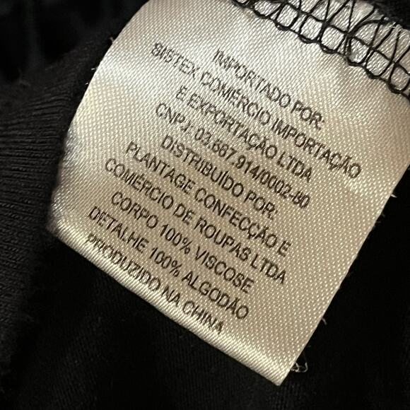 Farm Rio Women’s Long Sleeve Black Embroidered Back Size Small Chic Sexy Top - Picture 5 of 8